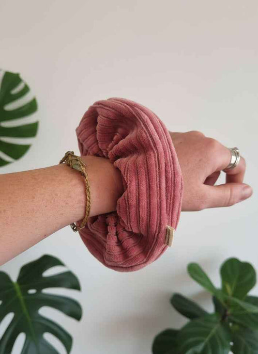 Handmade Chunky Scruchie - Hot Pink