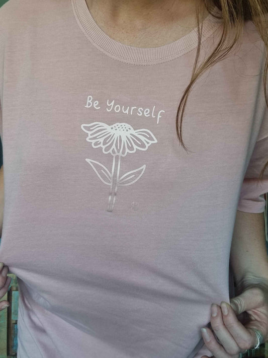 Washed Pink Be Yourself T-Shirt Dress