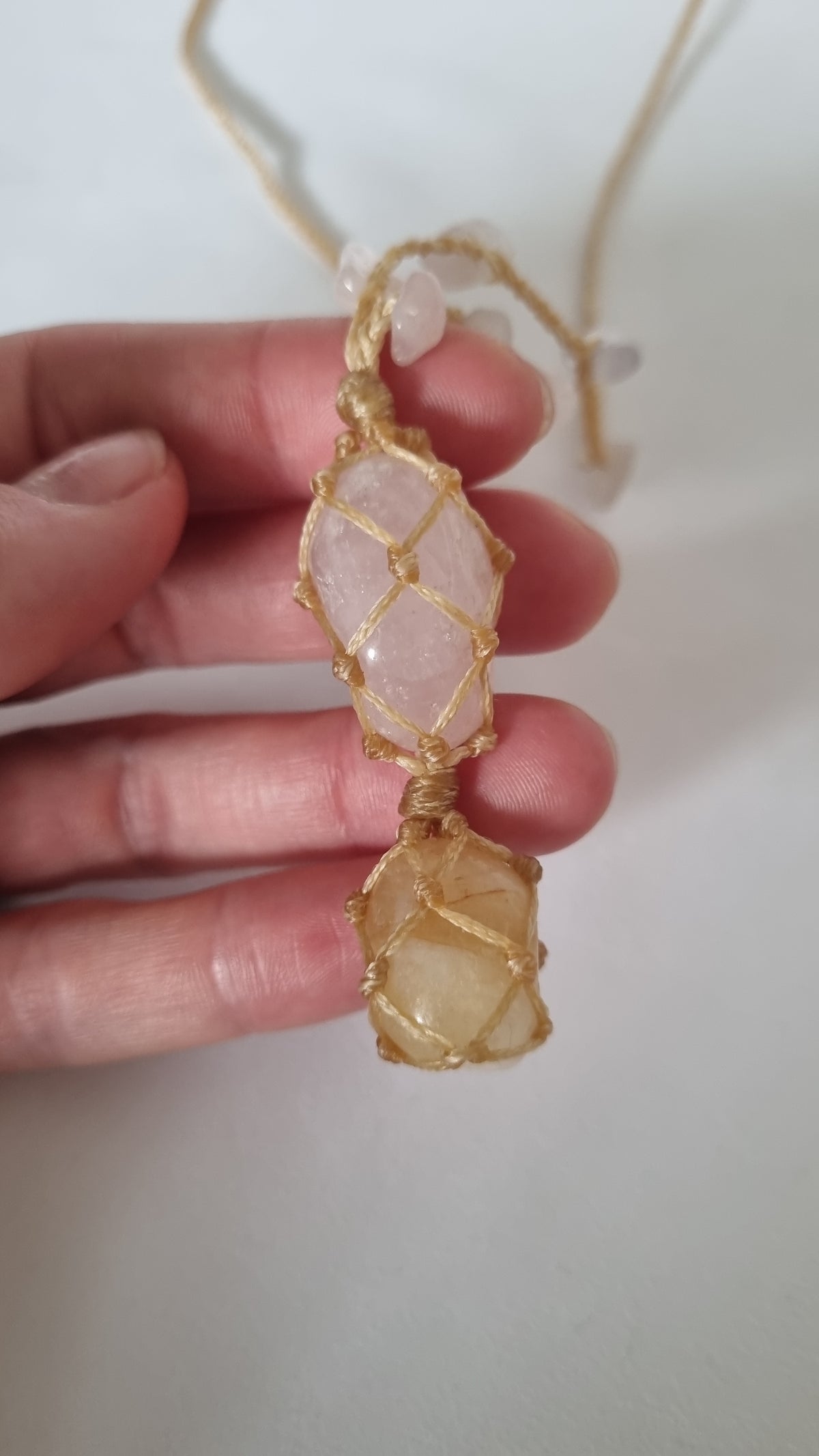 Handmade crystal necklace
