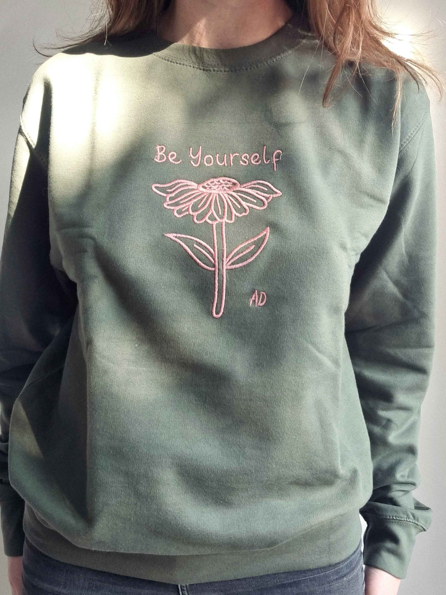 Be Yourself Embroidered Sweatshirt