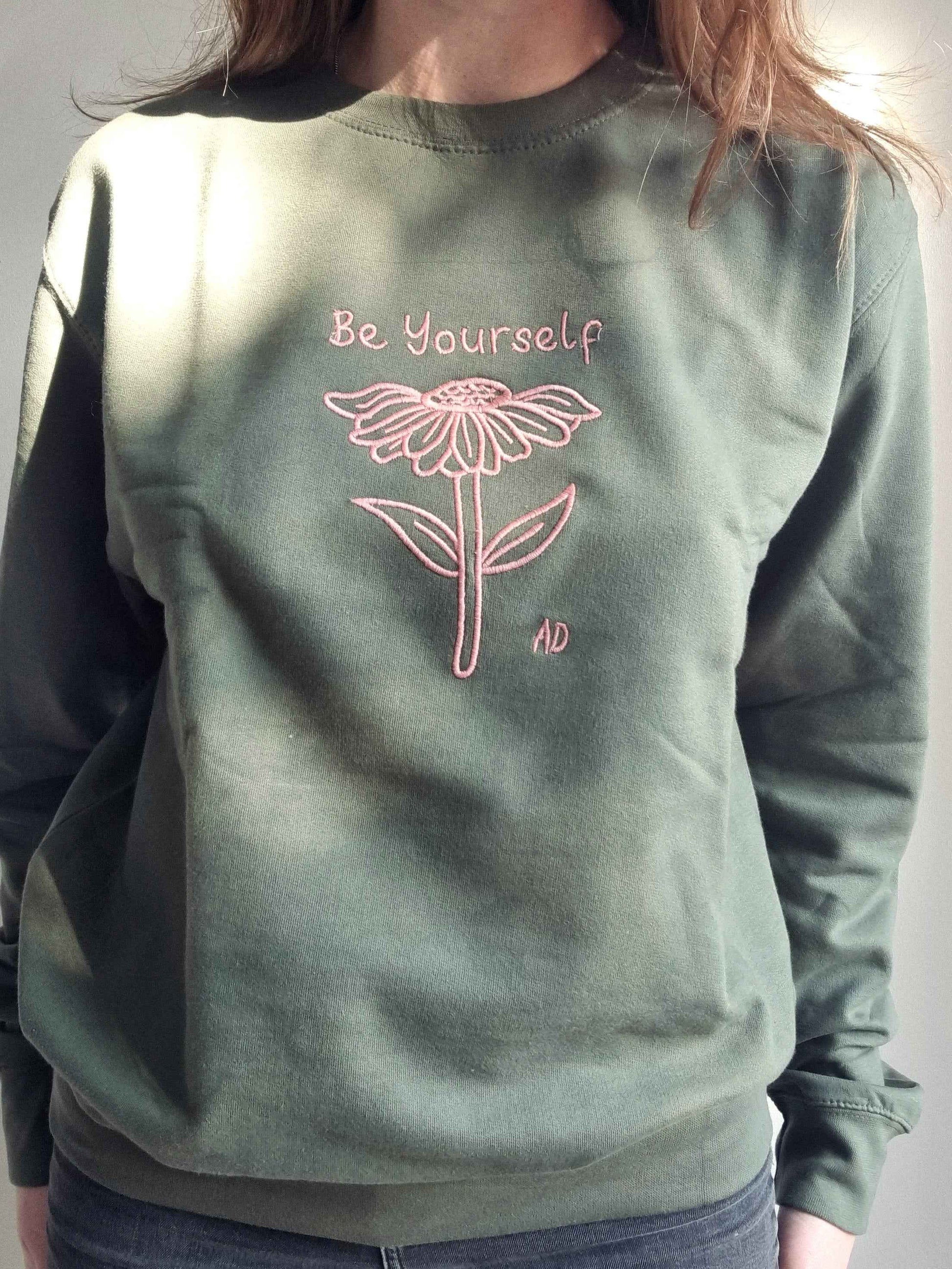 Be Yourself Embroidered Sweatshirt
