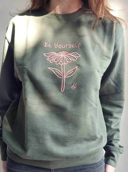 Be Yourself Embroidered Sweatshirt