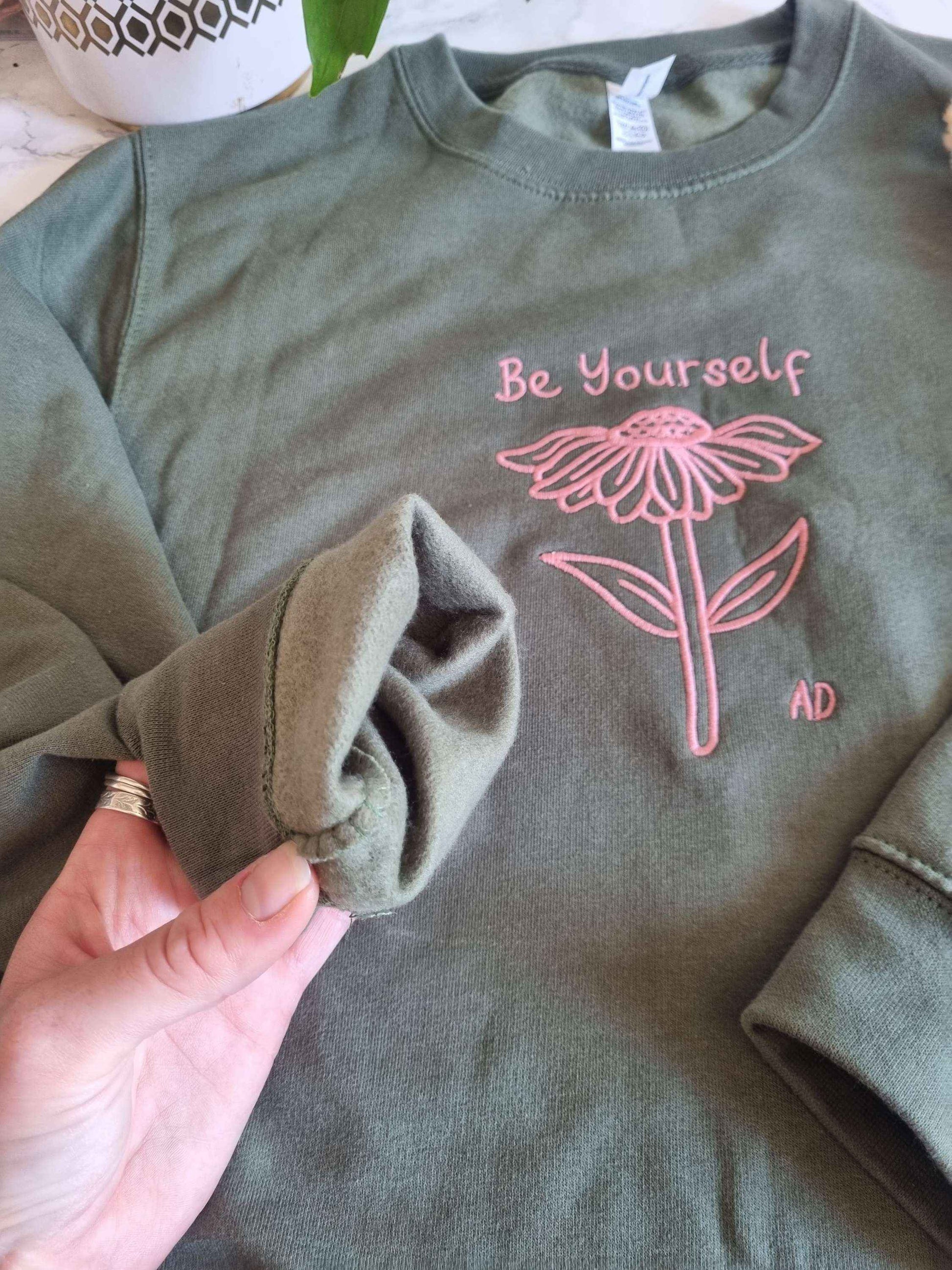 Be Yourself Embroidered Sweatshirt