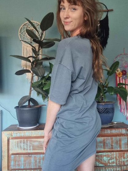 Light Blue Be Yourself T-Shirt Dress