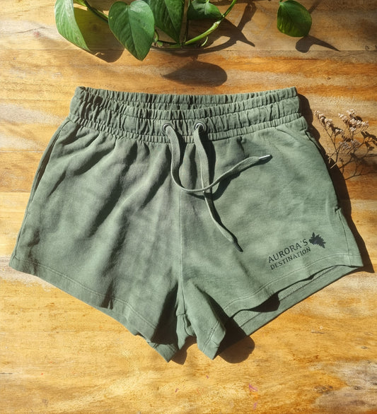 Washed Khaki Organic Shorts