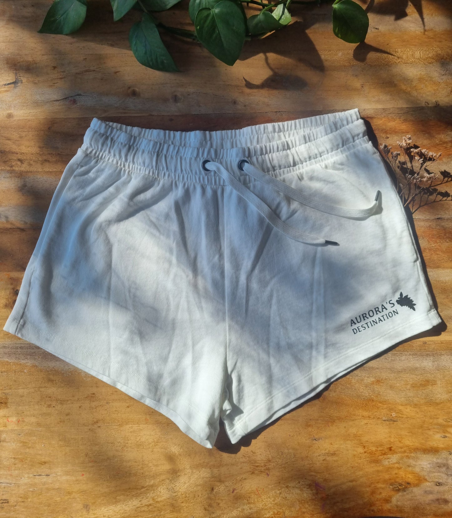 Washed Ivory Organic Shorts
