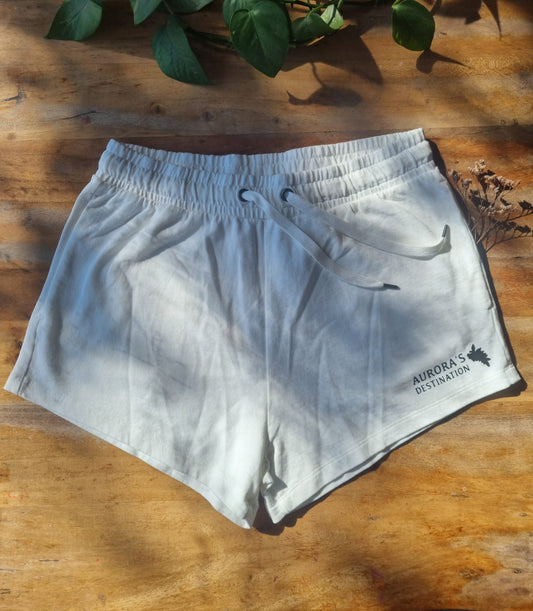 Washed Ivory Organic Shorts