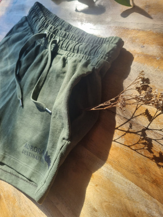 Washed Khaki Organic Shorts