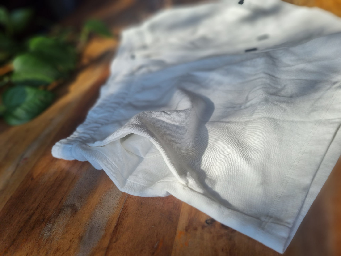Washed Ivory Organic Shorts