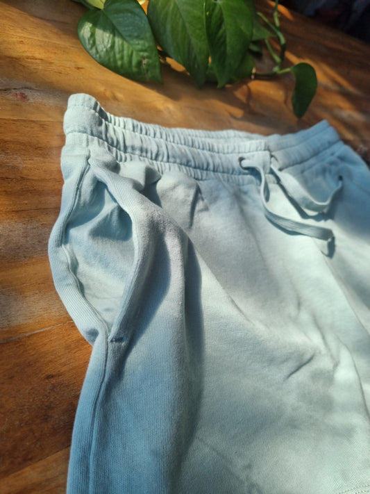Washed Jade Green Organic Shorts