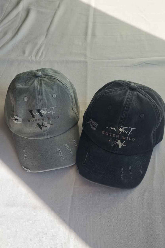 Woven Wild Distressed Vintage Cap