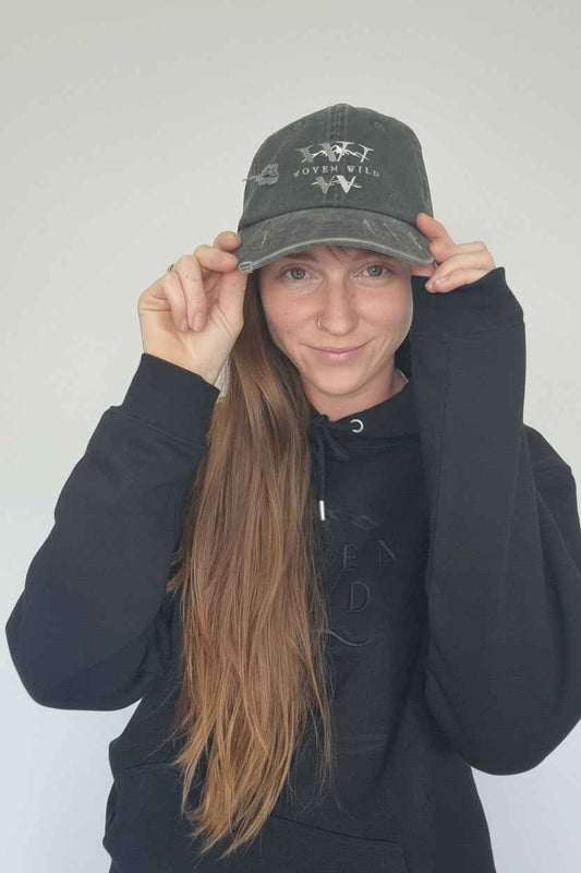 Woven Wild Distressed Vintage Cap