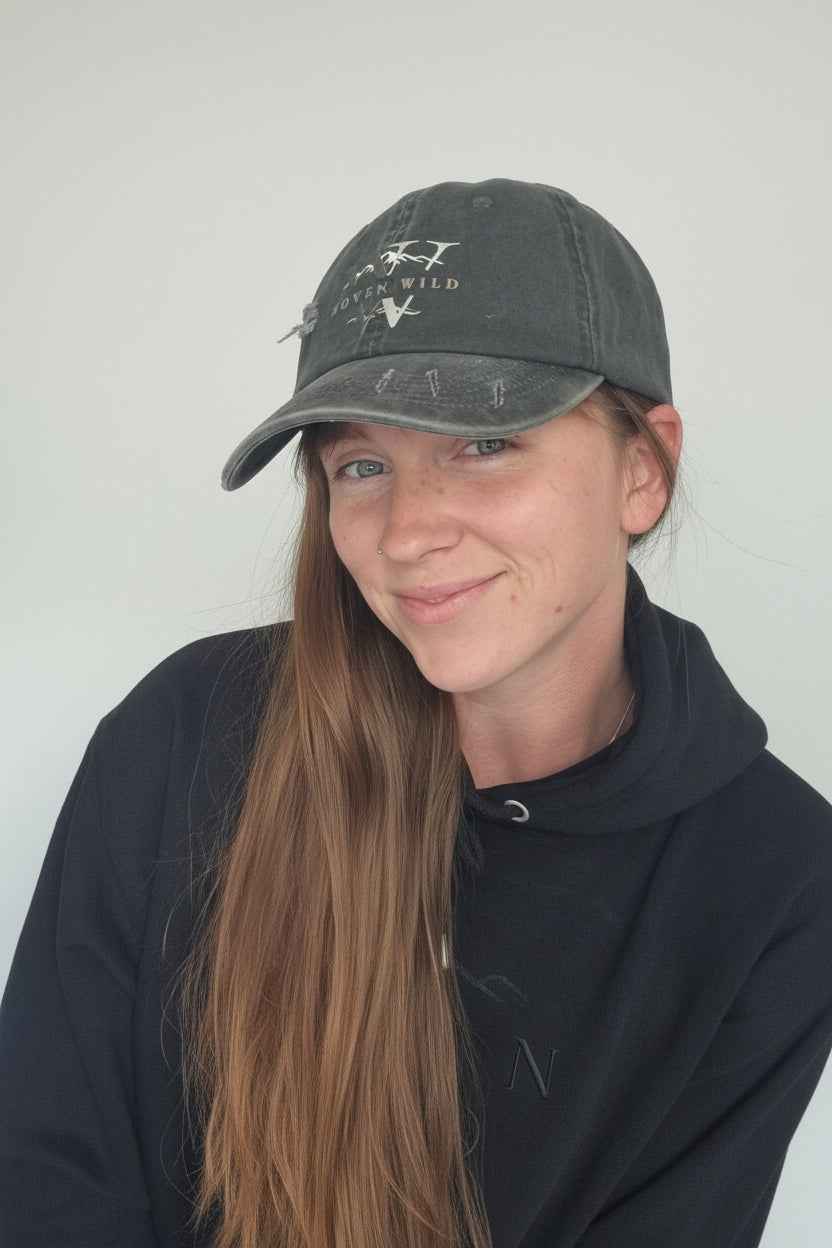Woven Wild Distressed Vintage Cap