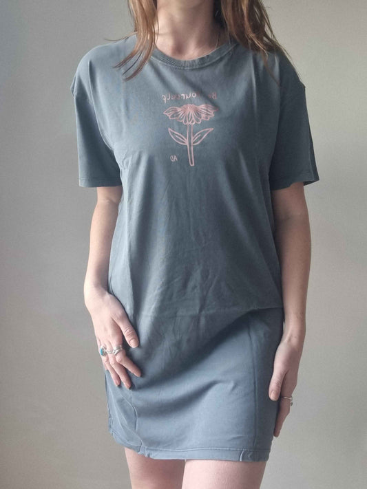 Light Blue Be Yourself T-Shirt Dress
