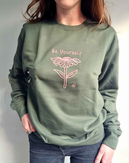 Be Yourself Embroidered Sweatshirt