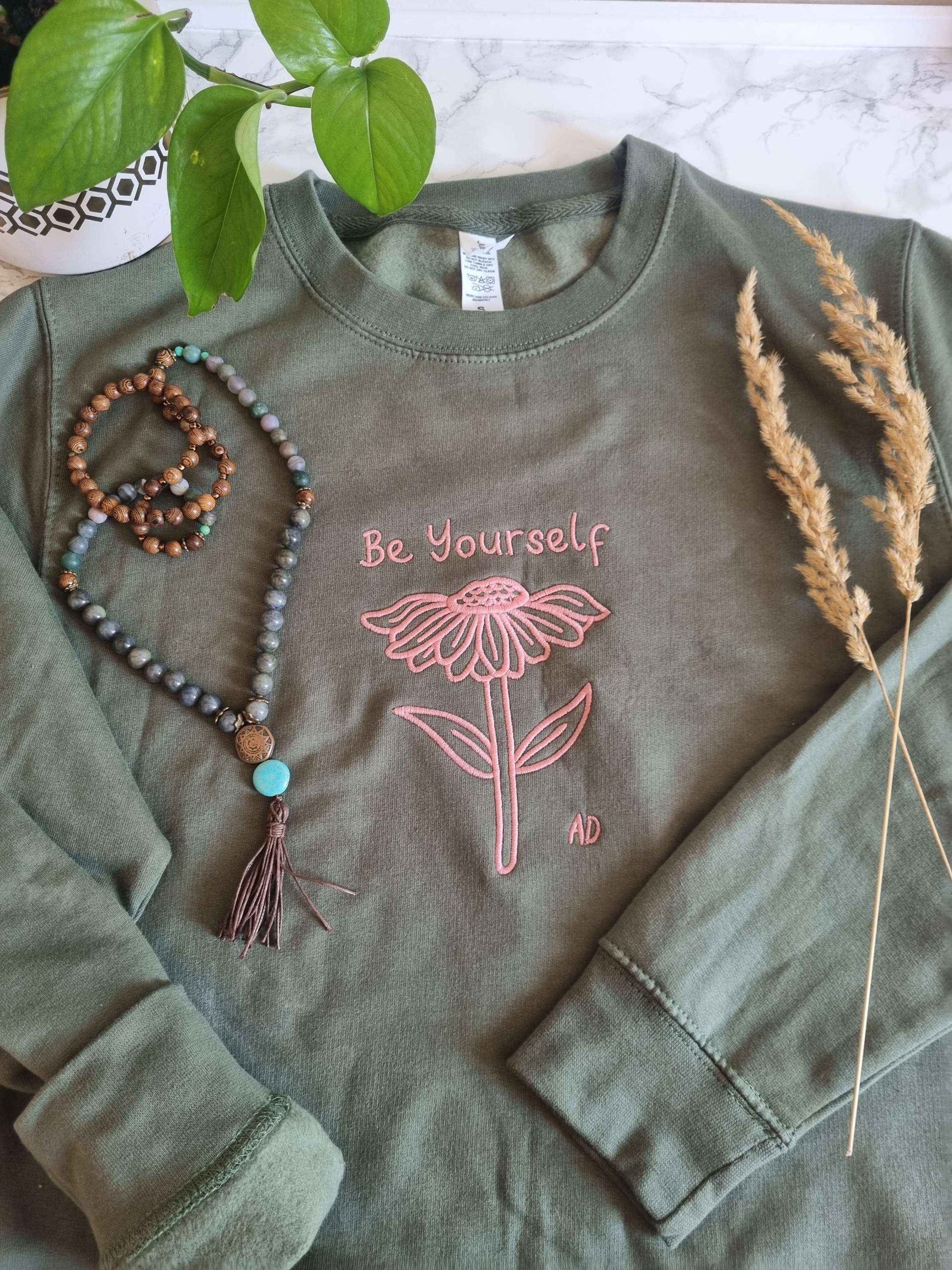 Be Yourself Embroidered Sweatshirt