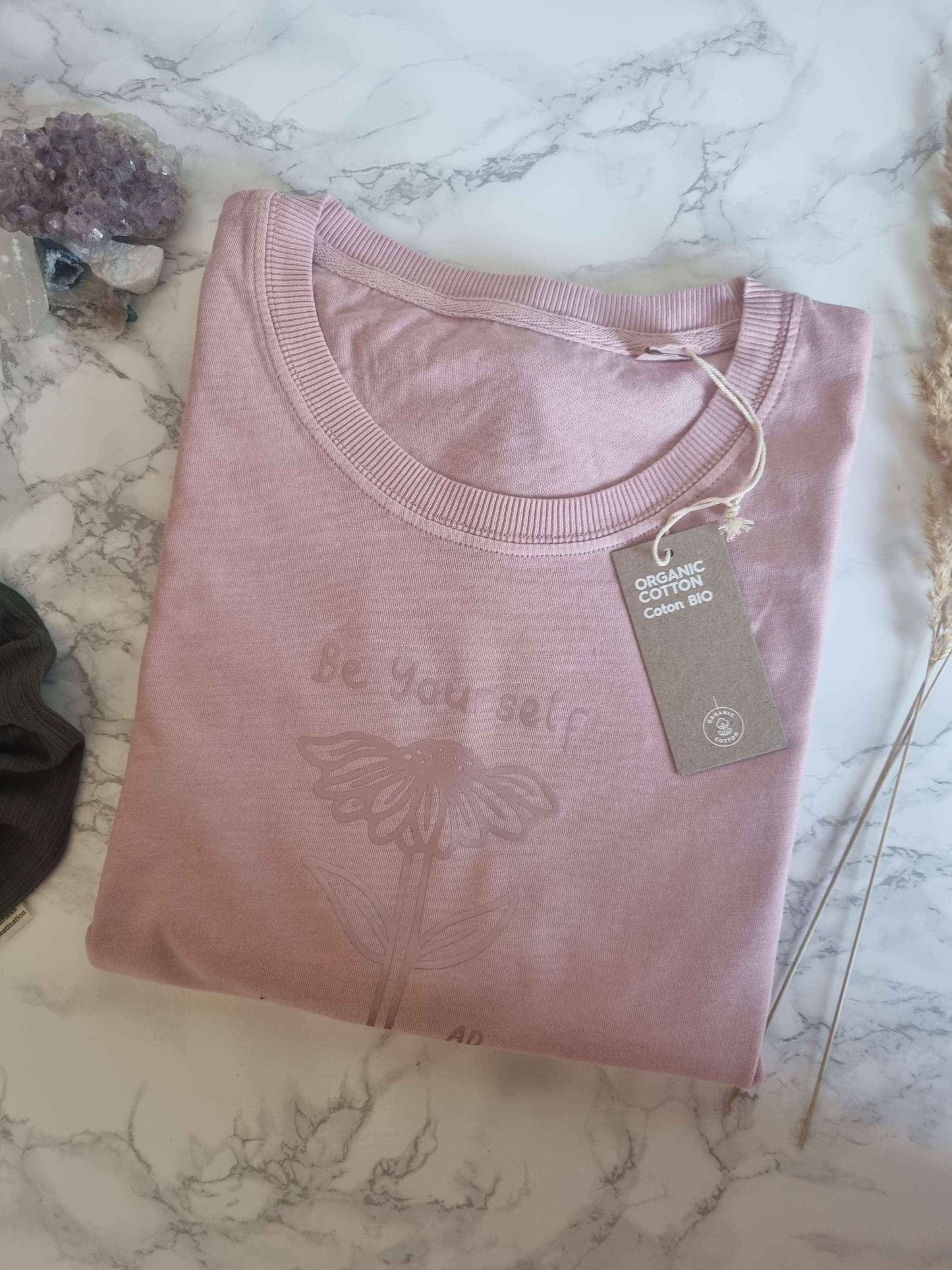 Washed Pink Be Yourself T-Shirt Dress