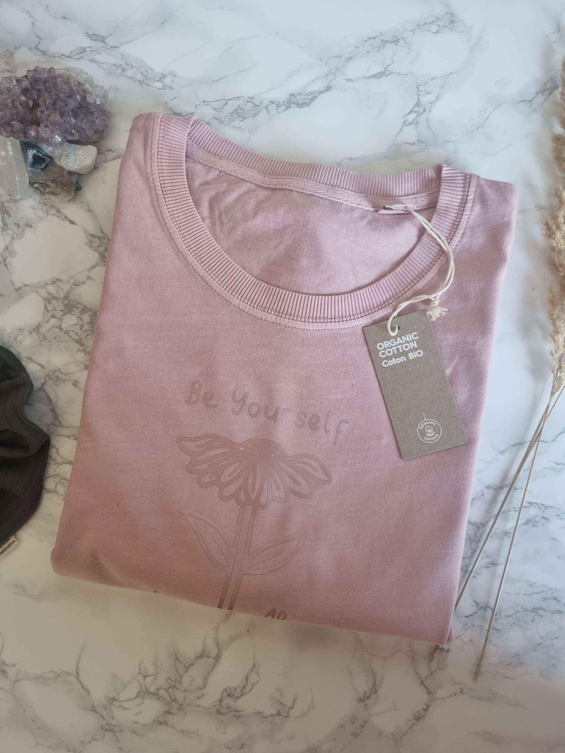 Washed Pink Be Yourself T-Shirt Dress