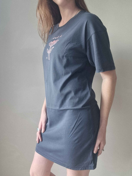 Washed Navy Be Yourself T-Shirt Dress