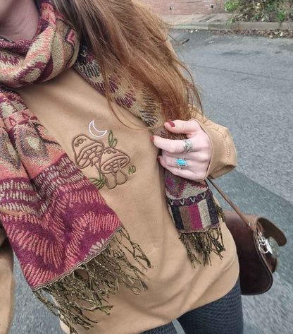 Mushroom Embroidered Sweatshirt