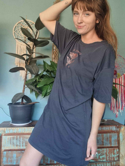 Washed Navy Be Yourself T-Shirt Dress