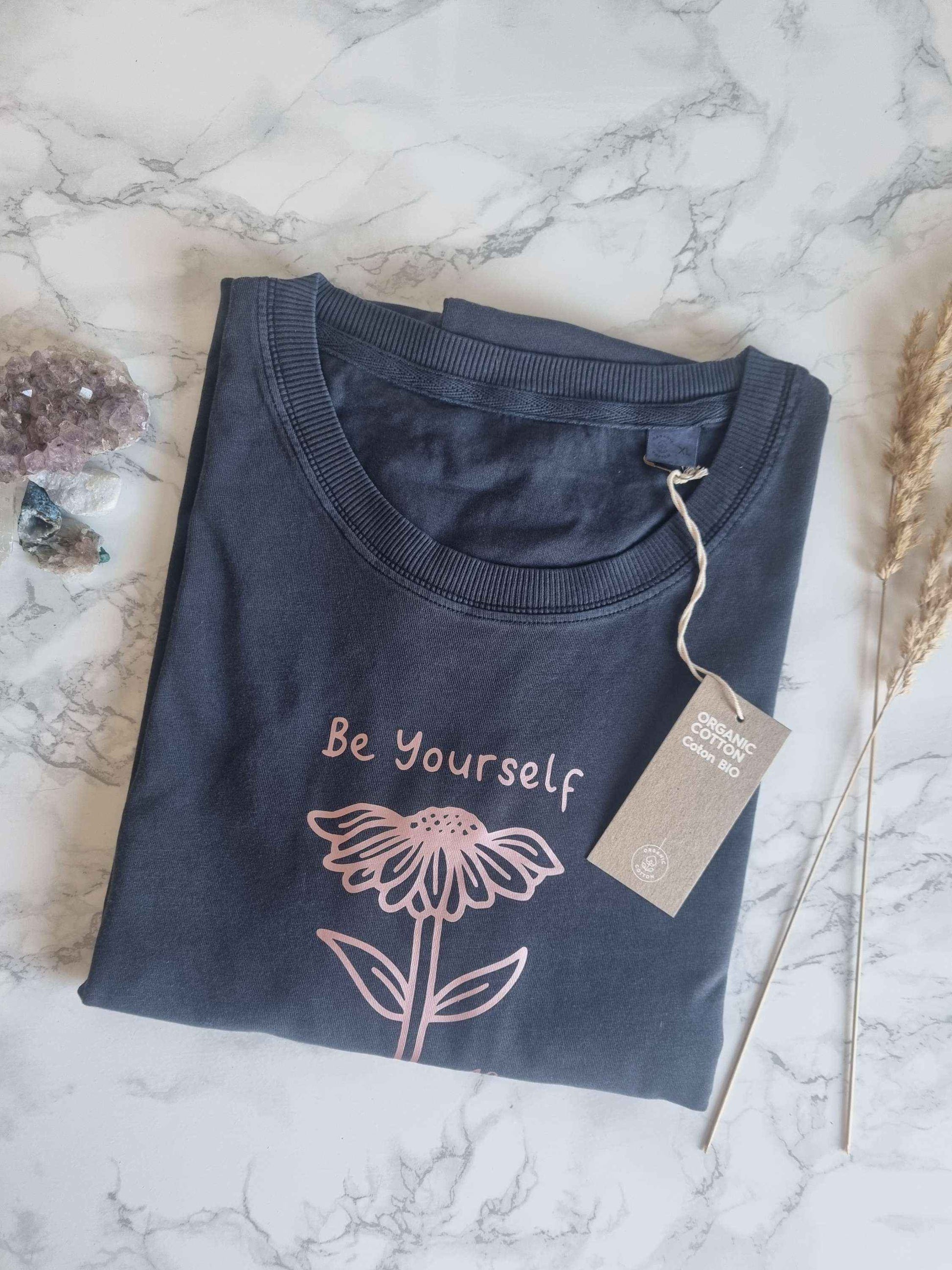 Washed Navy Be Yourself T-Shirt Dress