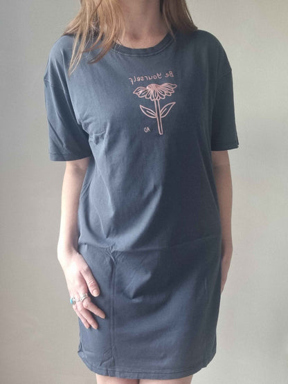 Washed Navy Be Yourself T-Shirt Dress