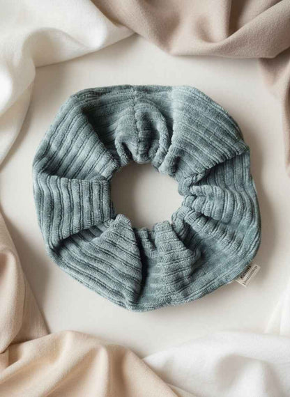 Handmade Chunky Scruchie - Blue Sage