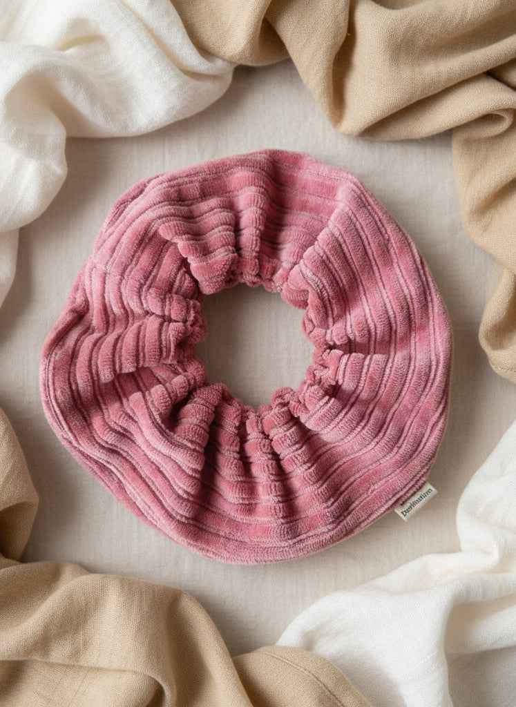 Handmade Chunky Scruchie - Hot Pink