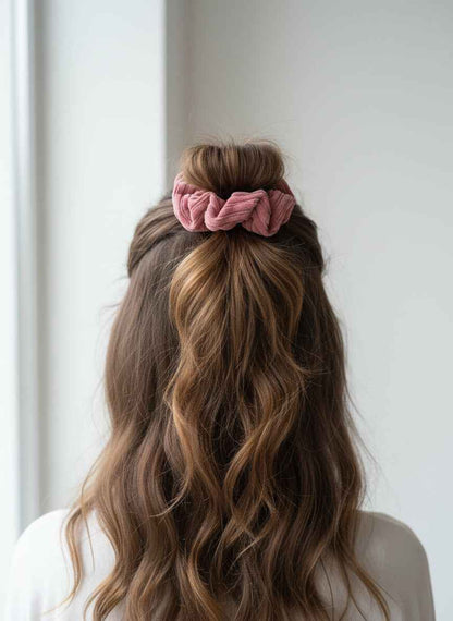 Handmade Chunky Scruchie - Hot Pink