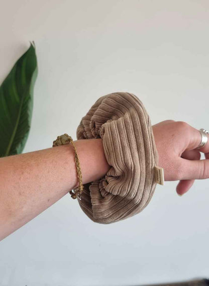 Handmade Chunky Scruchie - Natural Beige
