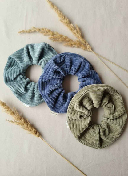 Handmade Chunky Scruchie - Blue Sage
