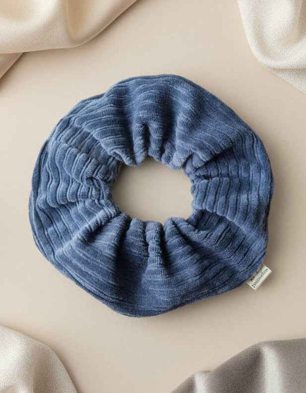 Handmade Chunky Scruchie - Navy