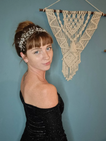 Labradorite Crystal Bridal Hair Piece