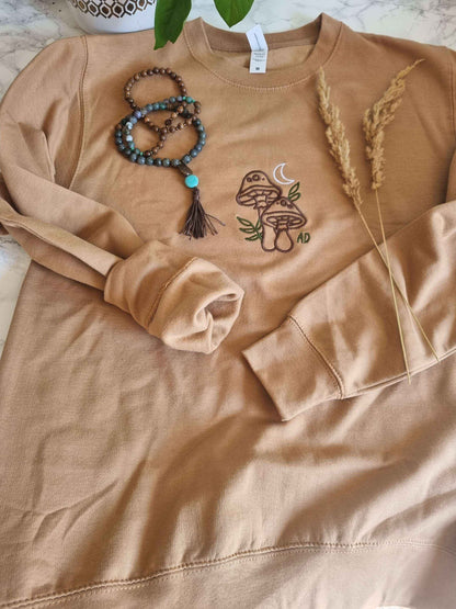 Mushroom Embroidered Sweatshirt