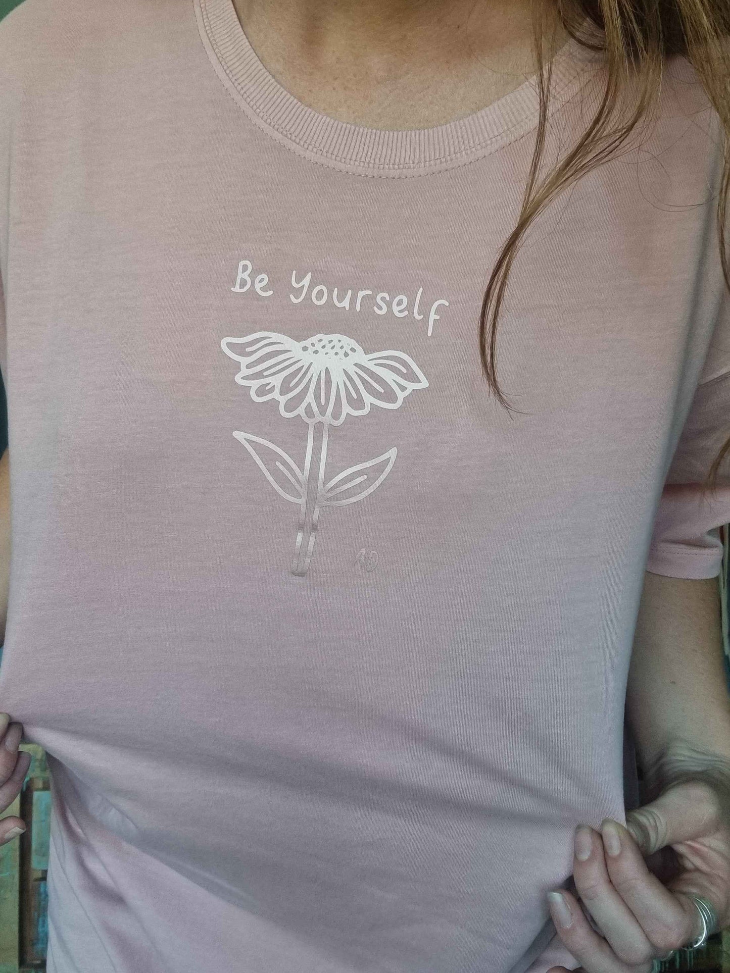 Washed Pink Be Yourself T-Shirt Dress