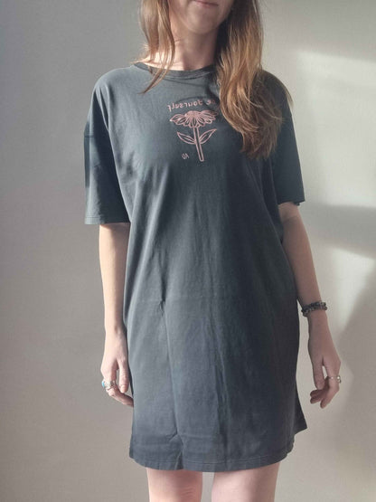 Washed Navy Be Yourself T-Shirt Dress