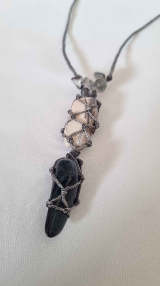Handmade crystal necklace