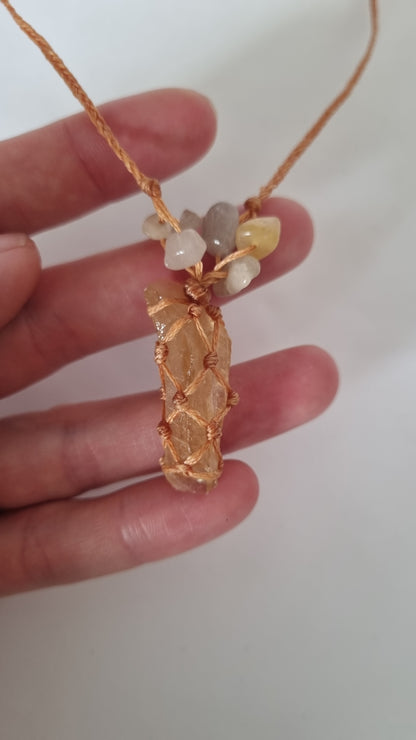 Handmade crystal necklace