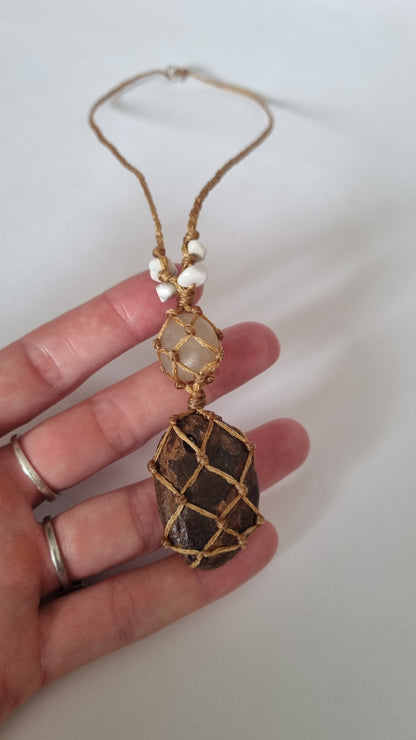 Handmade crystal necklace