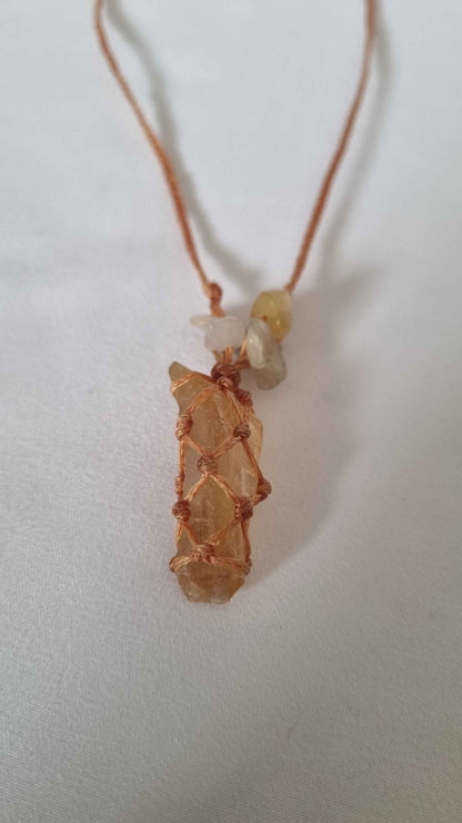 Handmade crystal necklace