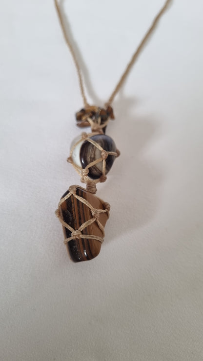 Handmade crystal necklace