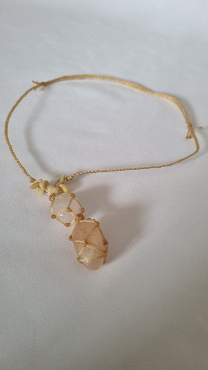 Handmade crystal necklace