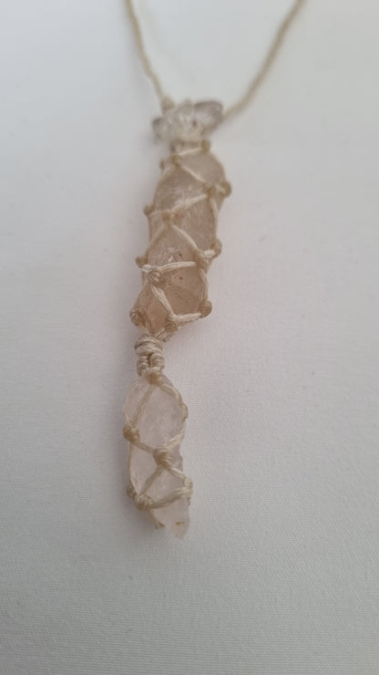 Handmade crystal necklace
