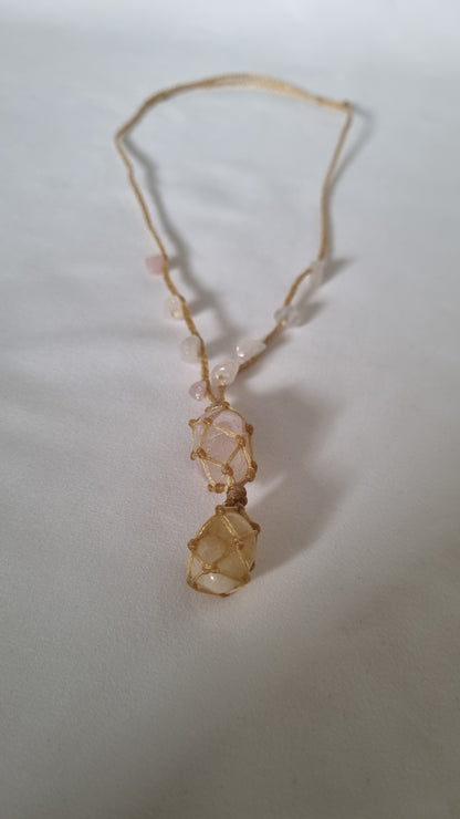 Handmade crystal necklace