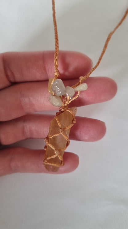 Handmade crystal necklace