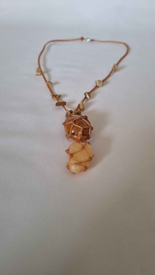 Handmade crystal necklace