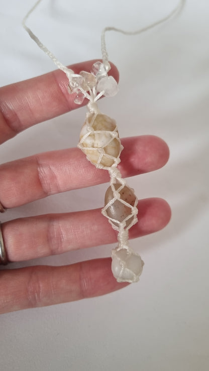 Handmade crystal necklace
