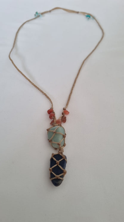 Handmade crystal necklace