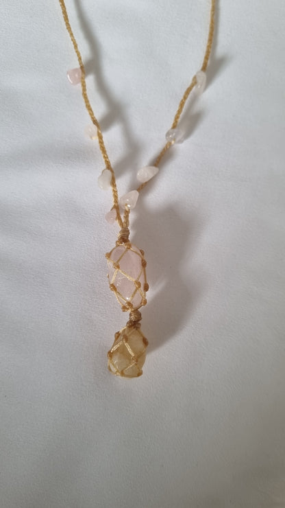 Handmade crystal necklace